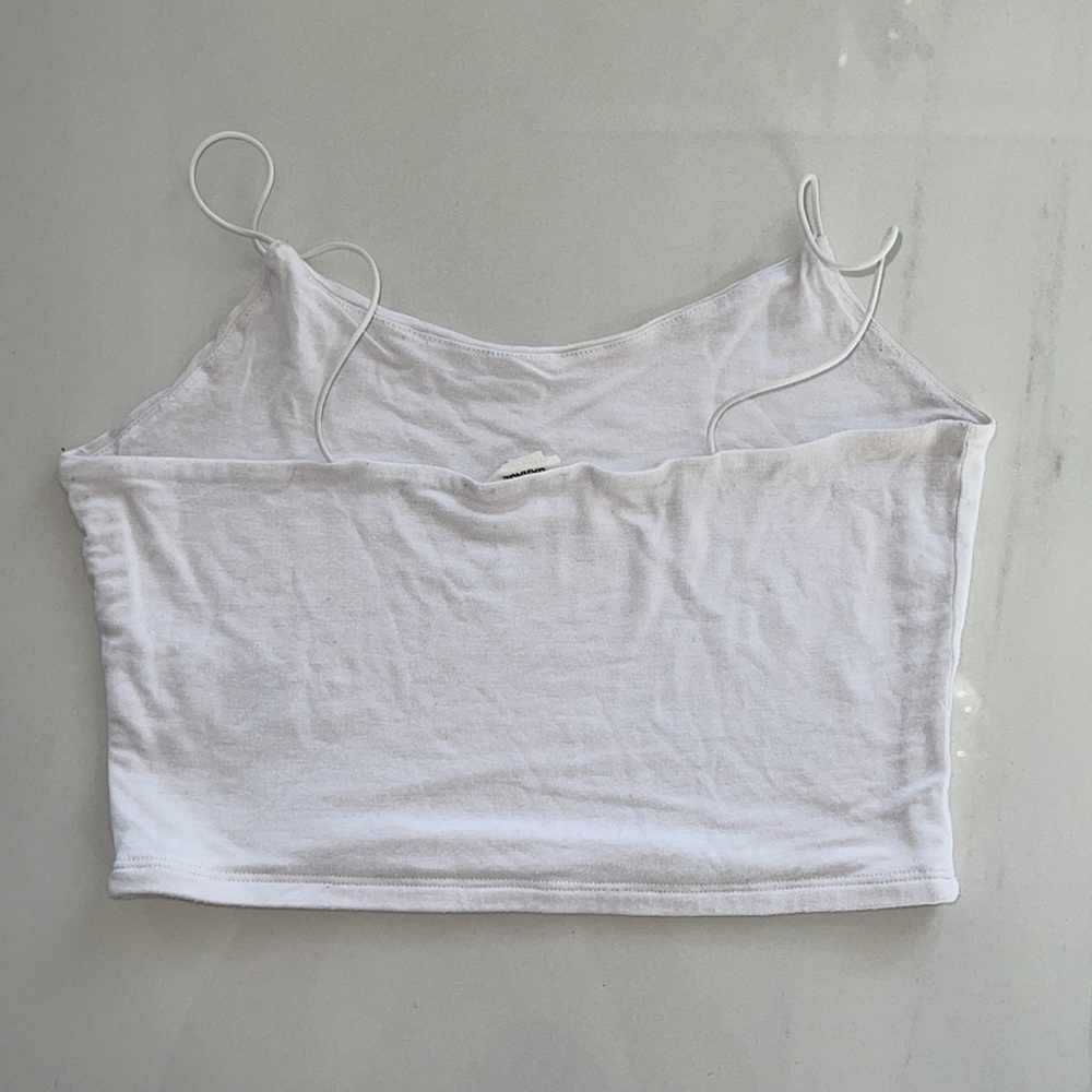 Garage White Crop Top with Thin Straps Size S - Picture 3 of 3